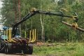Oniar 873 timber trailer, crane and grapple